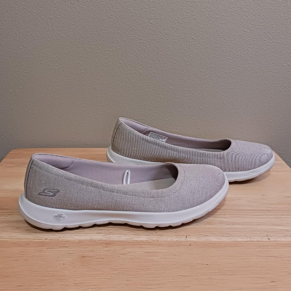 Skechers GOGA Max GOwalk Lite Women's Ballet Flat Sneaker Size 6.5 - Picture 4 of 7